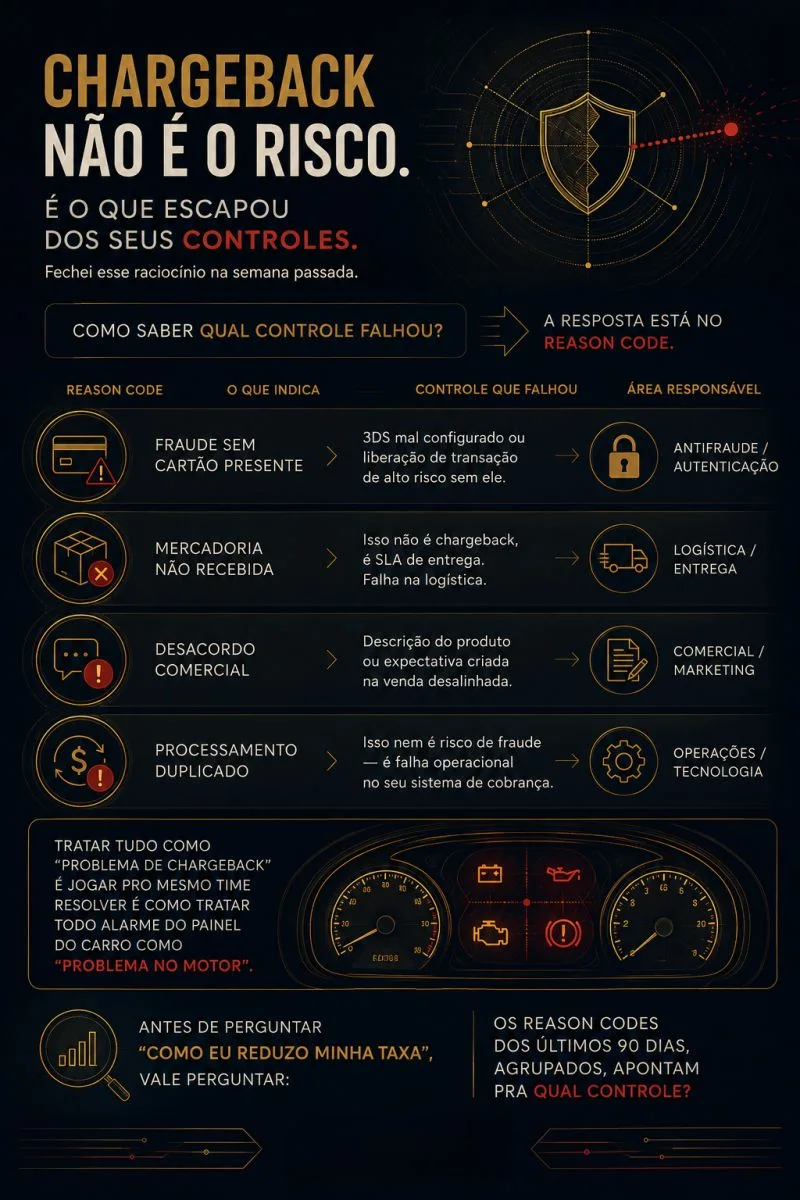 Arte da publicação 04: Reason codes: pistas para investigar a causa